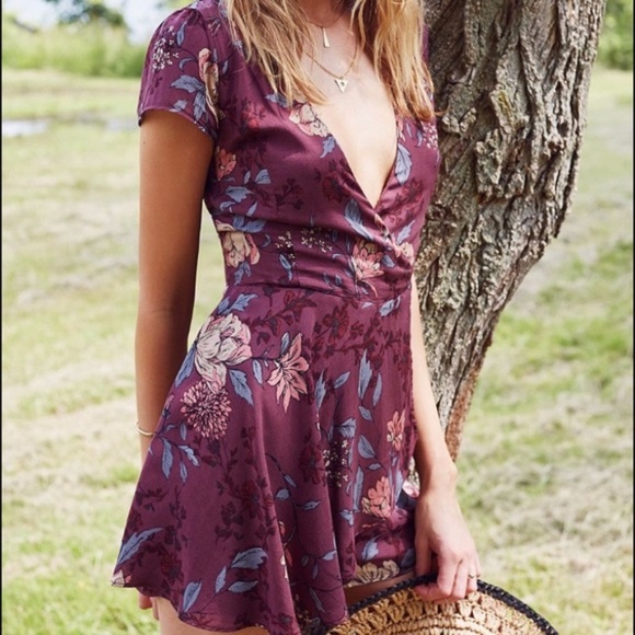 Urban Outfitters Pants - Urban Outfitters Kimchi Blue Maroon Floral Romper